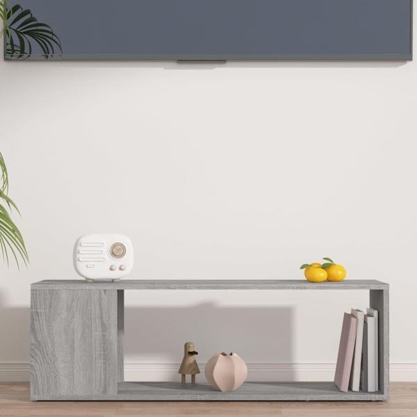 vidaXL Έπιπλο τηλεόρασης, γκρι δρυς σονόμα, 100x24x32 εκ.