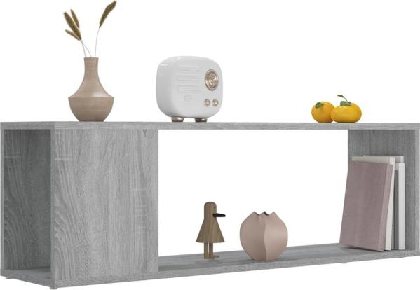 vidaXL Έπιπλο τηλεόρασης, γκρι δρυς σονόμα, 100x24x32 εκ.