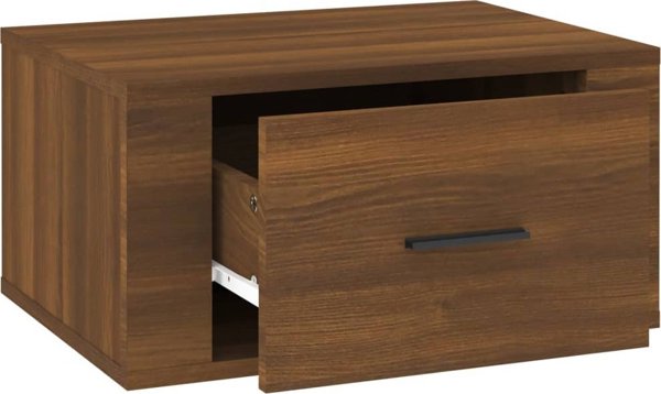 vidaXL Κρεμαστό κομοδίνο, καφέ βελανιδιά, 50x36x25 εκ.