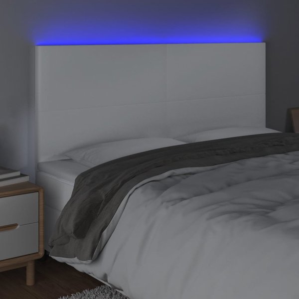 vidaXL Zaglowek do lozka, lefko, 180x5x118/128 cm, texniko derma