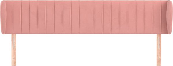 vidaXL Κεφαλάρι uszak, ροζ, 203x23x78/88 cm, βελούδο