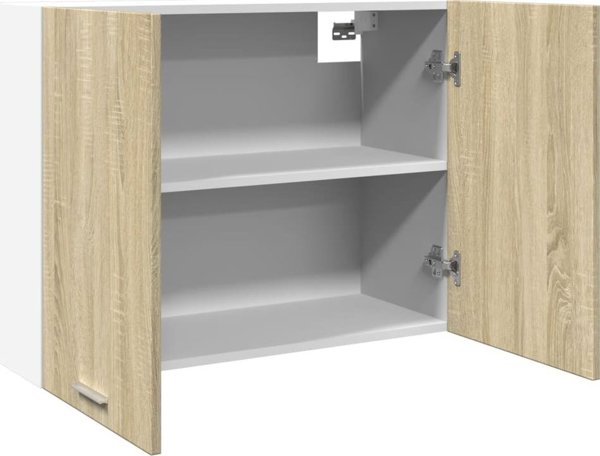 vidaXL Κρεμαστό ντουλάπι χρώμα Sonoma δρυς 80x31x60 cm μοριοσανίδα