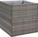 vidaXL Donica ogrodowa, szara, 80x80x80 cm, rattan PE