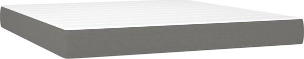 vidaXL Kontinentaliko lozko me stratwma, skouro gri yfasma, 160x200 cm