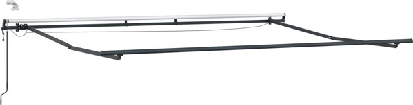 vidaXL Automatyczna markiza chowana z LED czarna 400x350 cm