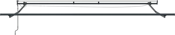 vidaXL Automatyczna markiza chowana z LED czarna 400x350 cm