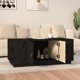 vidaXL vidaXL Stolik kawowy, czarny, 100x50x41 cm, lite drewno sosnowe