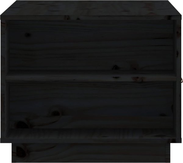 vidaXL vidaXL Stolik kawowy, czarny, 100x50x41 cm, lite drewno sosnowe