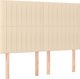 vidaXL Κρεβάτι Κοντινεντάλ με Στρώμα, κρεμ 140x190cm, ύφασμα