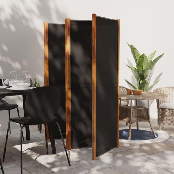 vidaXL vidaXL Parawan 5-panelowy, czarny, 350 x 180 cm
