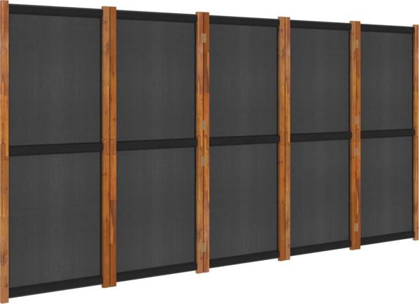 vidaXL vidaXL Parawan 5-panelowy, czarny, 350 x 180 cm