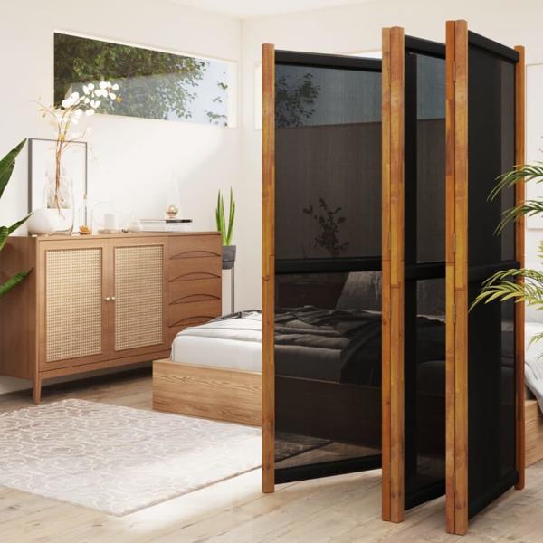 vidaXL vidaXL Parawan 5-panelowy, czarny, 350 x 180 cm