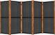 vidaXL vidaXL Parawan 5-panelowy, czarny, 350 x 180 cm
