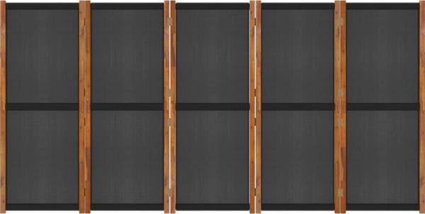 vidaXL vidaXL Parawan 5-panelowy, czarny, 350 x 180 cm