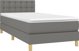 vidaXL Κρεβάτι continental με στρώμα, γκρι ύφασμα, 90x200 εκ.