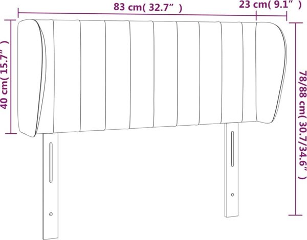 vidaXL Αντάμ Ζαγκόουκερ, ροζ, 83x23x78/88 εκ., βελούδο