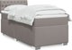 vidaXL κρεβάτι continental με στρώμα, ταουπέ, ύφασμα, 80x200 εκ.