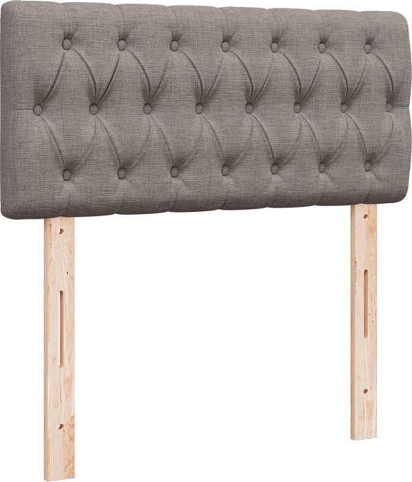 vidaXL κρεβάτι continental με στρώμα, ταουπέ, ύφασμα, 80x200 εκ.