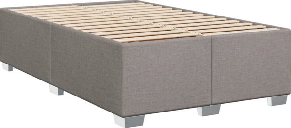 vidaXL κρεβάτι continental με στρώμα, ταουπέ, ύφασμα, 80x200 εκ.
