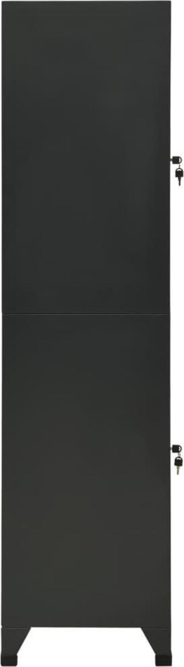 vidaXL vidaXL Szafa zamykana na klucz, antracytowa, 38x45x180 cm, stalowa