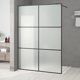 vidaXL Μαύρο χώρισμα ντους 140x195 cm από παγωμένο γυαλί ESG