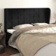 vidaXL Κεφαλάρι uszak, μαύρο, 203x23x118/128 εκ, βελούδινο