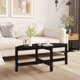 vidaXL vidaXL Stolik kawowy, czarny, 118x63x45 cm, lite drewno sosnowe