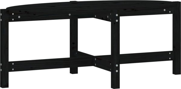 vidaXL vidaXL Stolik kawowy, czarny, 118x63x45 cm, lite drewno sosnowe