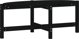vidaXL vidaXL Stolik kawowy, czarny, 118x63x45 cm, lite drewno sosnowe
