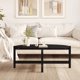 vidaXL vidaXL Stolik kawowy, czarny, 118x63x45 cm, lite drewno sosnowe
