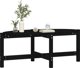 vidaXL vidaXL Stolik kawowy, czarny, 118x63x45 cm, lite drewno sosnowe
