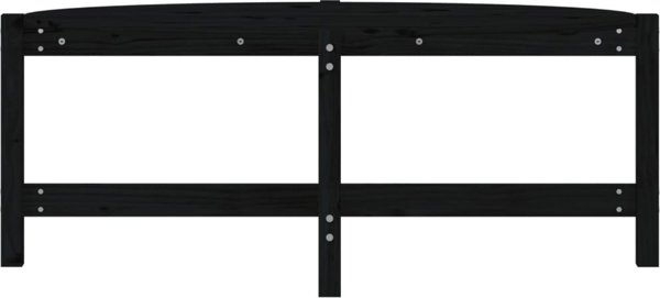 vidaXL vidaXL Stolik kawowy, czarny, 118x63x45 cm, lite drewno sosnowe