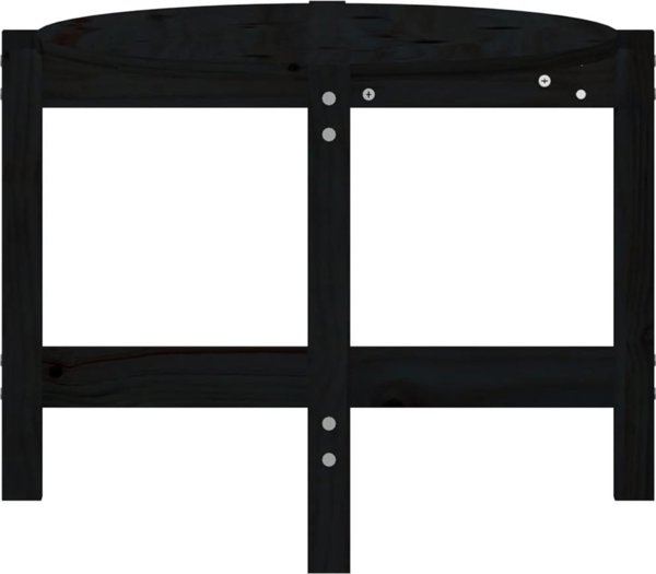 vidaXL vidaXL Stolik kawowy, czarny, 118x63x45 cm, lite drewno sosnowe