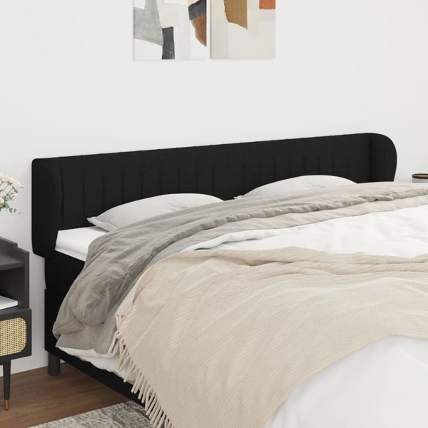 vidaXL Αντάμ Ζαγκόουκερ, μαύρο, 203x23x78/88 εκ., ύφασμα