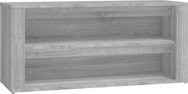 vidaXL Ντουλάπα παπουτσιών, γκρι δρυς Sonoma, 100x35x45 cm