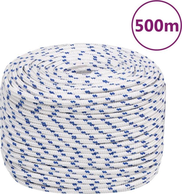 vidaXL Ναυτικός Σχοινί, Λευκό, 10 mm, 500 m, Πολυπροπυλένιο