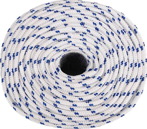 vidaXL Ναυτικός Σχοινί, Λευκό, 10 mm, 500 m, Πολυπροπυλένιο
