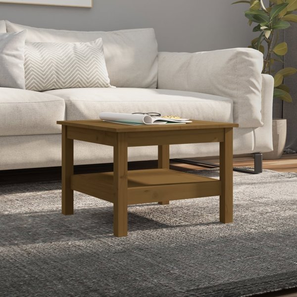 vidaXL Τραπεζάκι σαλονιού μέλι-καφέ 55x55x40 cm από μασίφ πεύκο