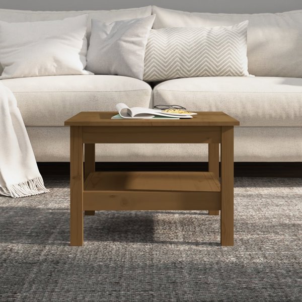 vidaXL Τραπεζάκι σαλονιού μέλι-καφέ 55x55x40 cm από μασίφ πεύκο