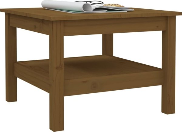 vidaXL Τραπεζάκι σαλονιού μέλι-καφέ 55x55x40 cm από μασίφ πεύκο