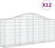 vidaXL Καλάθια γκαμπιόν, 12 τεμάχια, 200x30x80/100 εκ., γαλβανισμένο σίδερο