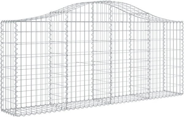 vidaXL Καλάθια γκαμπιόν, 12 τεμάχια, 200x30x80/100 εκ., γαλβανισμένο σίδερο