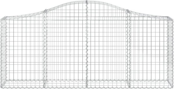 vidaXL Καλάθια γκαμπιόν, 12 τεμάχια, 200x30x80/100 εκ., γαλβανισμένο σίδερο