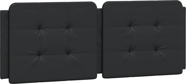 vidaXL Κρεβάτι με στρώμα, μαύρο, 120x200 εκ., συνθετικό δέρμα