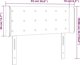 vidaXL Zaglowek do lozkou me LED, taupe, 93x16x78/88 cm, tkanina
