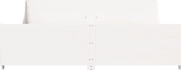vidaXL Κρεβάτι χωρίς στρώμα, λευκό, 200x200 cm, μασίφ πεύκο