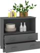 vidaXL Ράφι, σκούρο γκρι, 85x35x80 εκ., ξύλο πεύκου