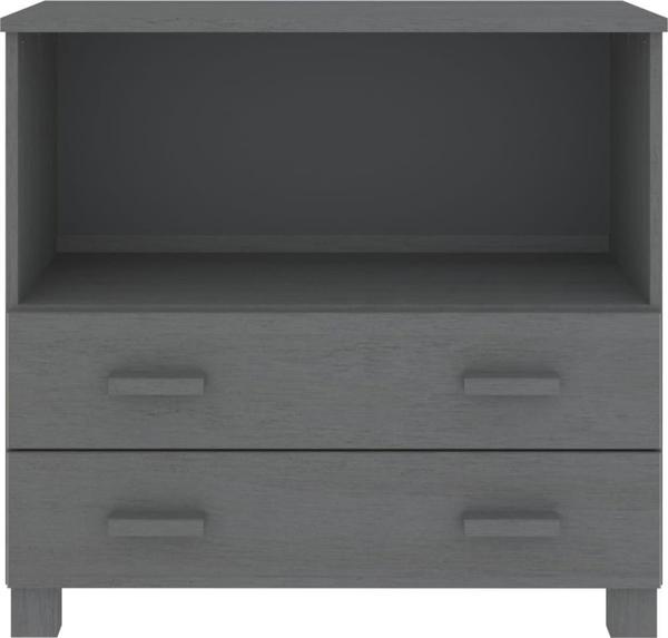 vidaXL Ράφι, σκούρο γκρι, 85x35x80 εκ., ξύλο πεύκου