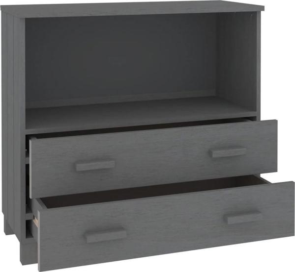 vidaXL Ράφι, σκούρο γκρι, 85x35x80 εκ., ξύλο πεύκου