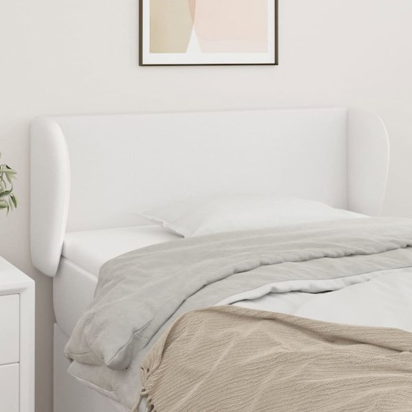 vidaXL Κεφαλάρι uszak, λευκό, 83x23x78/88 εκ., τεχνητό δέρμα
